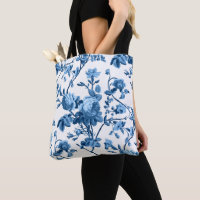 Elegant Chic Vintage Blue Rose Floral