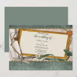 Elegant Chic Vintage Stylish Decorative Wedding Invitation