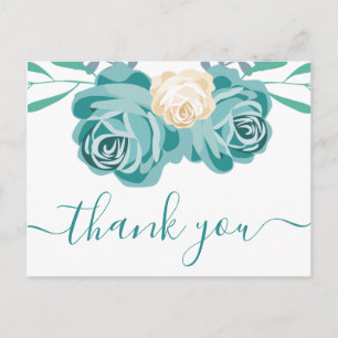 Elegant chic Watercolor blue Postcard