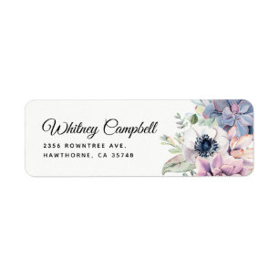 Elegant Chic Watercolor Succulent Florals