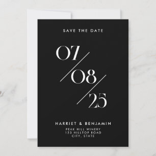 Elegant Chic Wedding Date Non-Photo Save the Date