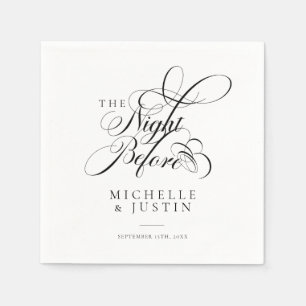 Elegant Chic Wedding Rehearsal Dinner  Napkin