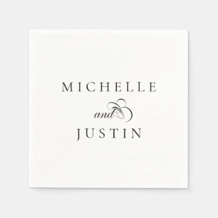Elegant Chic Wedding Rehearsal Dinner  Napkin