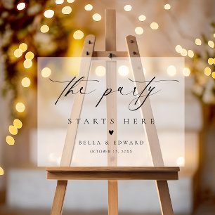 Elegant Chic Wedding Welcome Acrylic Sign