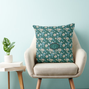 Elegant Chic Wildflower  Throw Pillow