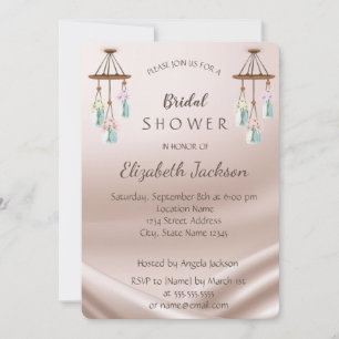 Elegant Chic Wind Chimes Bridal Shower Invitation