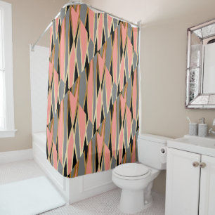 elegant chick abstract gold black grey coral pink