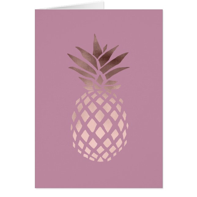 elegant chick clear rose gold tropical pineapple (Front)