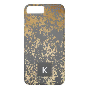 elegant chick faux gold and grey brushstrokes iPhone 8 plus/7 plus case