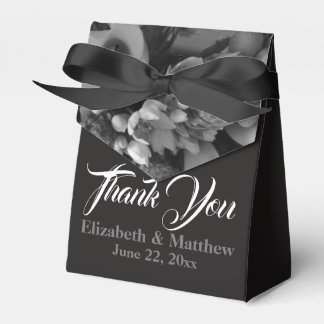Elegant Chick Floral Black and White Photography  Favor Box