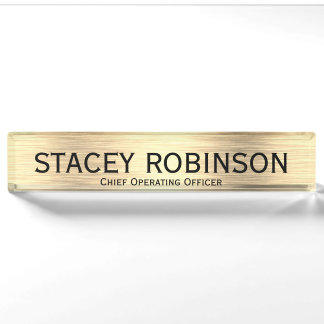 Elegant Chief Operating Officer Nameplate