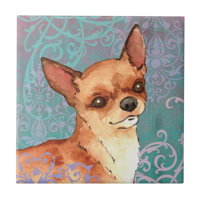 Elegant Chihuahua Tile (Front)