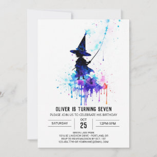 Elegant Children Wizard Birthday Invitation