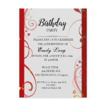 Elegant Chinese chrysanthemum birthday Invitation