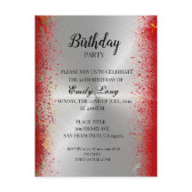 Elegant Chinese chrysanthemum birthday Invitation