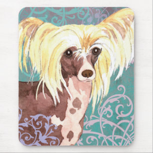 Elegant Chinese Crested Mouse Pad