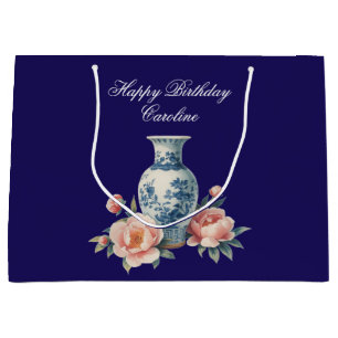 Elegant Chinoiserie Birthday Large Gift Bag