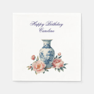 Elegant Chinoiserie Birthday Party Napkin
