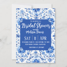Elegant Chinoiserie Bridal Shower Invitation