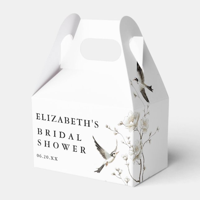 Elegant Chinoiserie Bridal Shower Thank You Favor Box (Front Side)