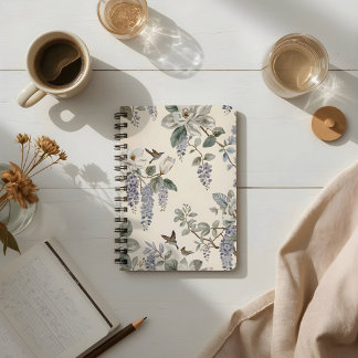 Elegant Chinoiserie Floral & Birds Notebook