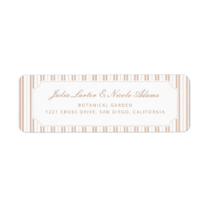Elegant Choco Brown Striped Pattern Baby Shower