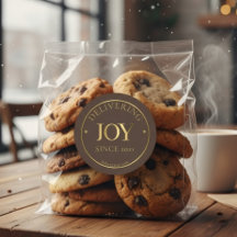 Elegant Chocolate Brown Gold Delivering Joy Bakery