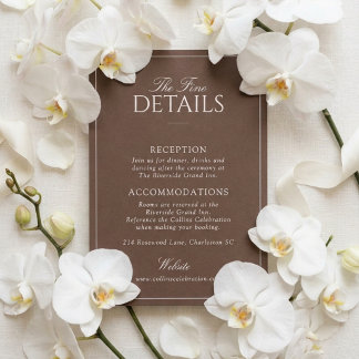 Elegant Chocolate Brown Old Money details card