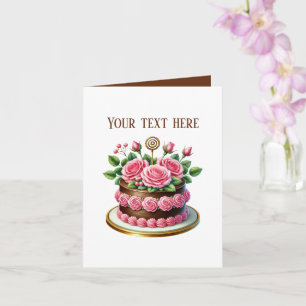 Elegant chocolate cake Bakery vendors Card