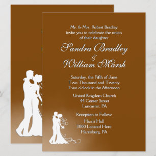 Elegant Chocolate Wedding Invitation