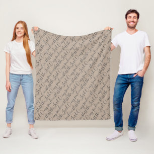 Elegant Christian BLESS THE LORD Doeskin Fleece Blanket