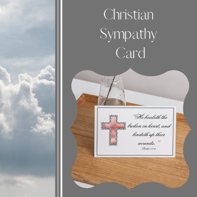 Elegant Christian Condolence KJV Bible Sympathy  Card (Creator Uploaded)