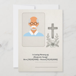 Elegant Christian Funeral Invitation Template