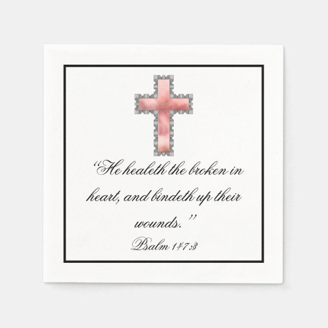 Elegant Christian Sympathy  Napkin (Front)