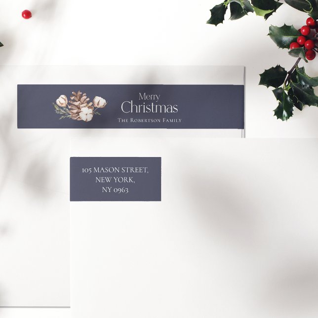Elegant Christmas Address Label Sticker (Creator Uploaded)