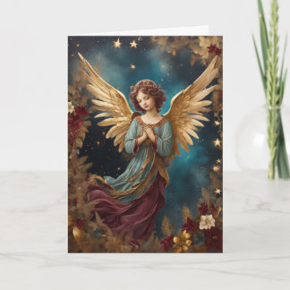 Elegant Christmas Angel Personalized Message Card