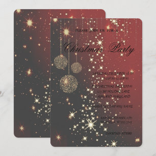 Elegant Christmas Balls,Christmas Party Invitation