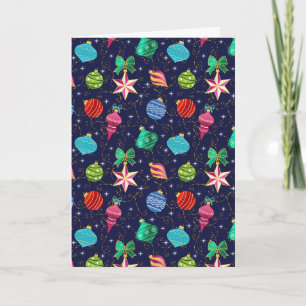 Elegant Christmas Baubles Card