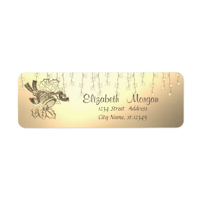 Elegant ,Christmas Bell,Christmas Lights,Gold (Front)