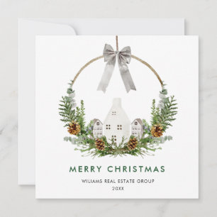 Elegant Christmas Composition Corporate Greeting Holiday Card