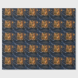 Elegant Christmas ,Cozy Light in the Window Winter Wrapping Paper