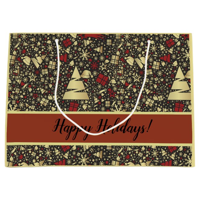Elegant Christmas Design Gift Bag (Front)