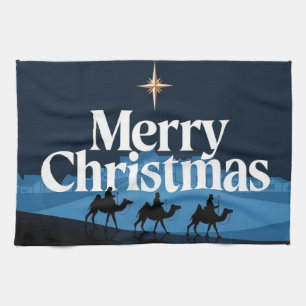 Elegant Christmas Design - The Star of Bethlehem Kitchen Towel