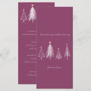Elegant Christmas Dining Purple  Menu