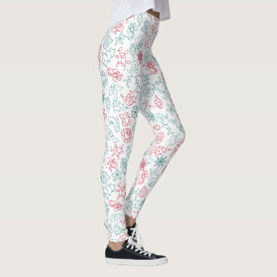 Elegant Christmas Elements Pattern   Leggings