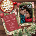 Elegant Christmas Eve Romantic Photo Wedding Invitation<br><div class="desc">Make your wedding unforgettable with our elegant Christmas Eve wedding invitations! Personalize your photo invites featuring charming pine branches and festive ornaments. Perfect for adding a touch of romance to your special day! Don’t let this opportunity slip away—give your guests a sneak peek of the magic to come. Click now...</div>