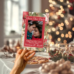 Elegant Christmas Eve Romantic Photo Wedding Save The Date<br><div class="desc">Make your wedding unforgettable with our elegant Christmas Eve Save the Date cards! Personalize your photo invites featuring charming pine branches and festive ornaments. Perfect for adding a touch of romance to your special day! Don’t let this opportunity slip away—give your guests a sneak peek of the magic to come....</div>