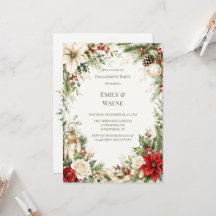 Elegant Christmas Floral Engagement Party