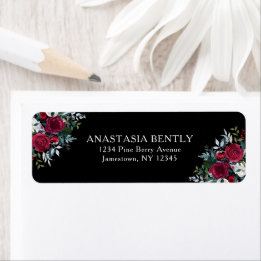 Elegant Christmas Floral Rose Holiday Wedding