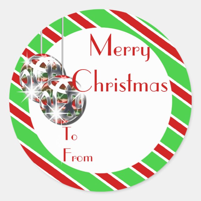 Elegant Christmas gift tag PERSONALIZE (Front)